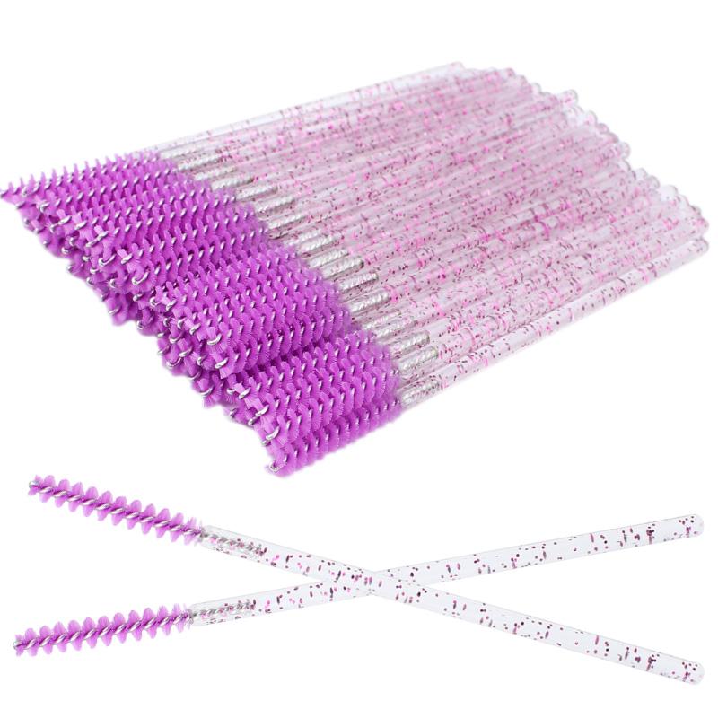 50pcs Disposable Skinny Mascara Wands Mini Crystal Eyelash Brushes Micro Brush Lash Extension Supplies Mini Lash Brush eyelashes