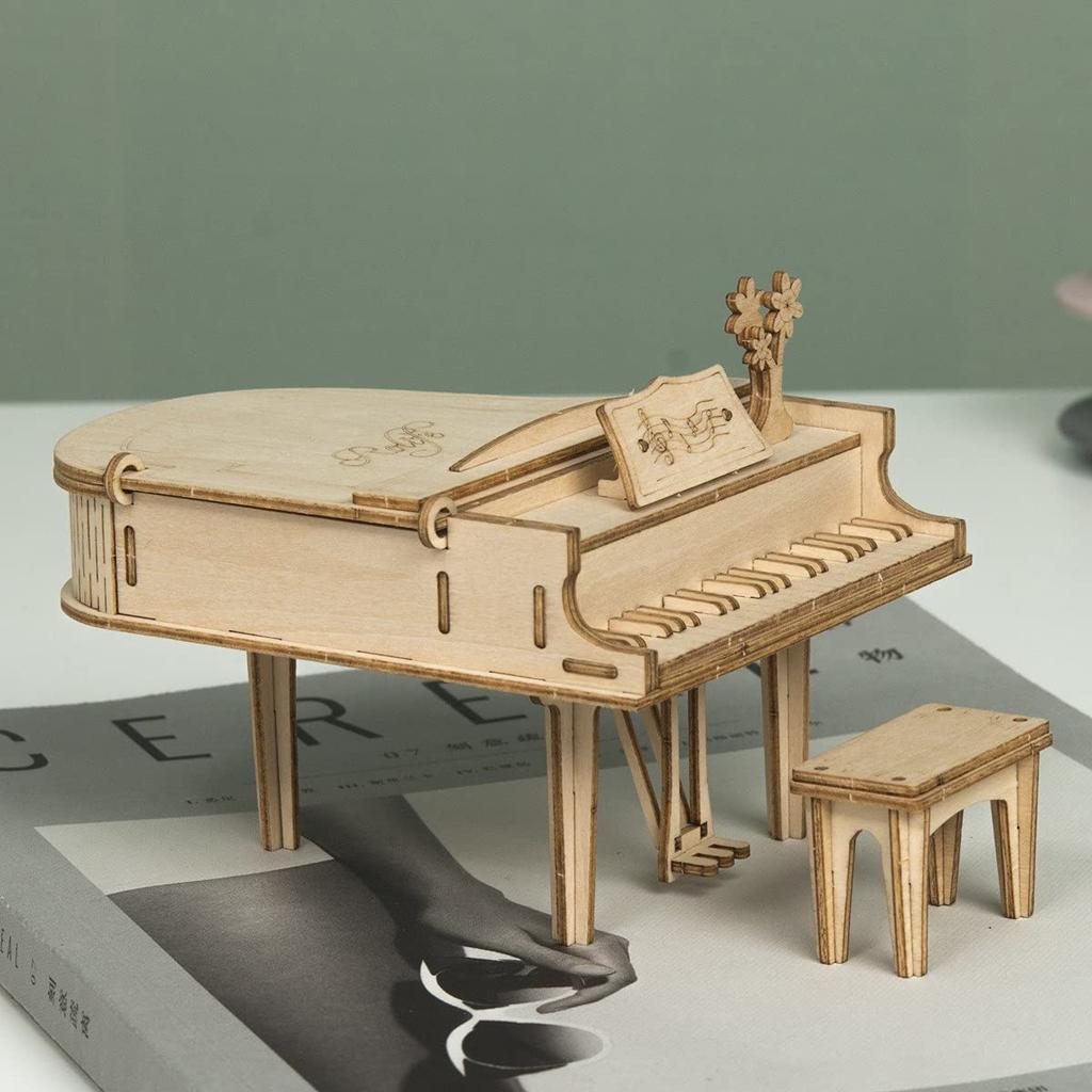 3D Wooden Puzzle TG402 Grand Piano with Japanese Instructions Tsukurundesu®