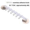 1pc Blue/White/Pink Suction Cup Type Hook 6 Rows for Kitchen Bathroom Corner Suspension Without Marks Hanger Hook