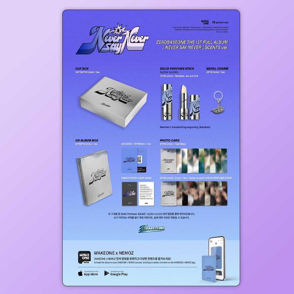 (PRE-ORDER) ZEROBASEONE - The 1st Full Album NEVER SAY NEVER (SCENTS Ver.)