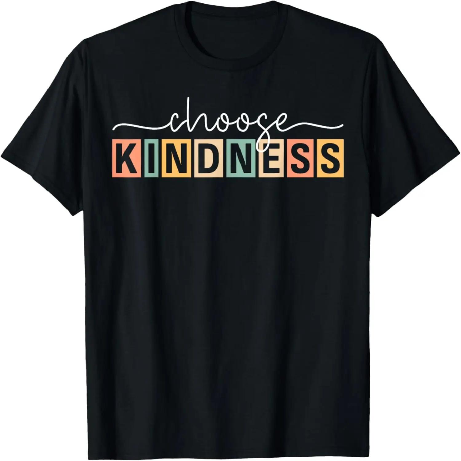 

Choose Kindness Retro Trendy Women Men Be Kind Inspirational T-Shirt XXXXXL чорний