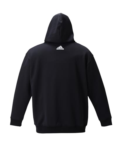 Adidas Men's Black Hooded Pullover Sweatshirt