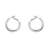 2023 New Style High-End 925 Sterling Silver Hoop Earrings for Women - Plain Design