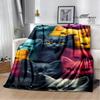 3D Cute Cat Printed Blanket Flannel Warm Blankets Soft and Comfortable Blanket Bed Linings Cubre Cama Birthday Gift