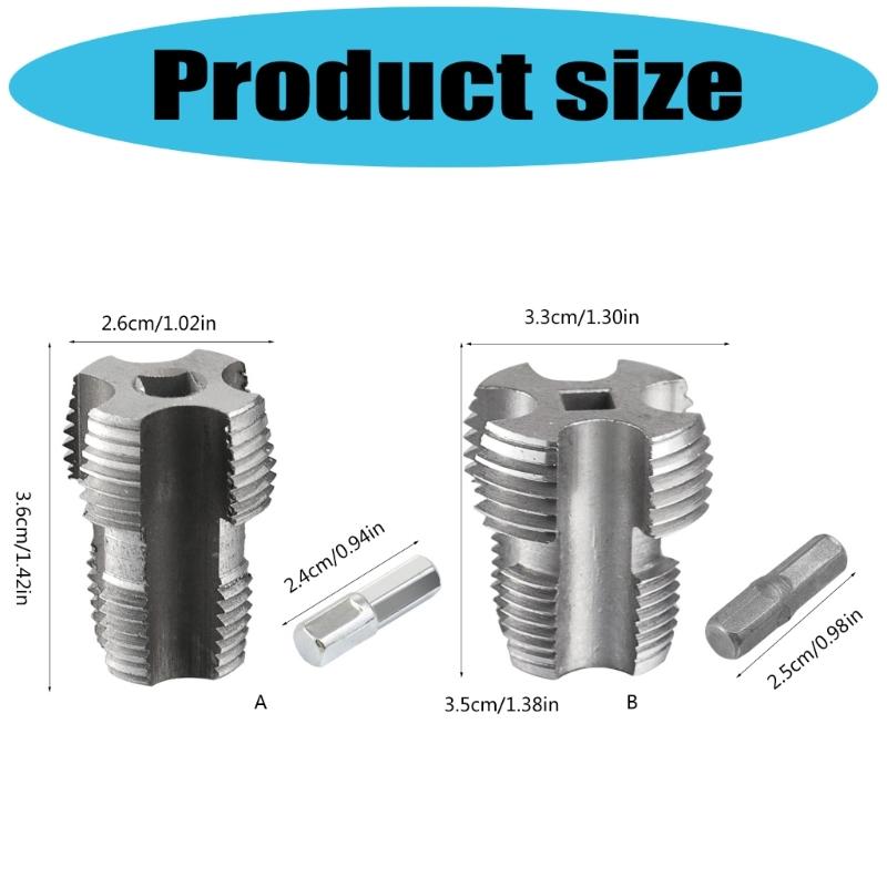 Compact Water Pipe Threader with Ergonomic Design Heavy Duty Internal Thread Cutting Tool for 1/2 3/4inch Water Pipes