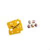 Nordic Minimalist Cheese Clock Acrylic Wall Hanging Decor with God of Fortune Resin Figurines