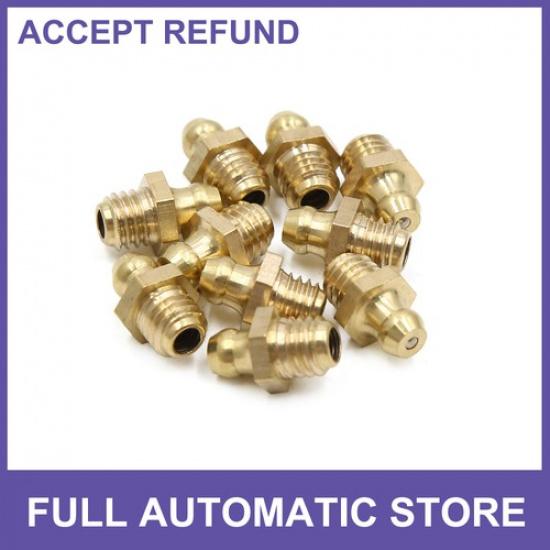 10 шт. M8 x 125 Резьбовой прямой латунный пресс-масленка для автомобиля