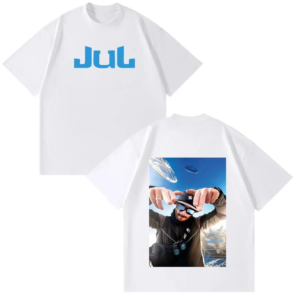 Unisex Women Hip Hop Fashion Tshirt Rapper JUL Fashion Print Tshirt Cotton Vintage Shortsleeved Oversized Tshirts Streetwear
