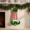 Winter Holiday Party Supplies Christmas Elf Legs, Santa Legs Hanging Ornaments, Plush Stuffed Xmas Car Pendant, Claus Leg Decoration Fun Decor