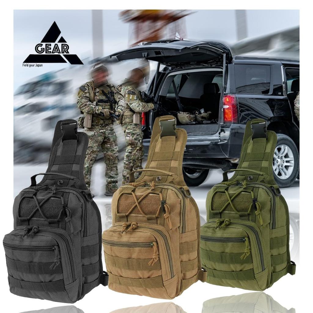 Field Gear Japan Tactical Body Military Messenger and Made of 1000D Nylon Bag, One-Shoulder Bag, Ultra-Lightweight, Water-Repellent Splash-Resistant,