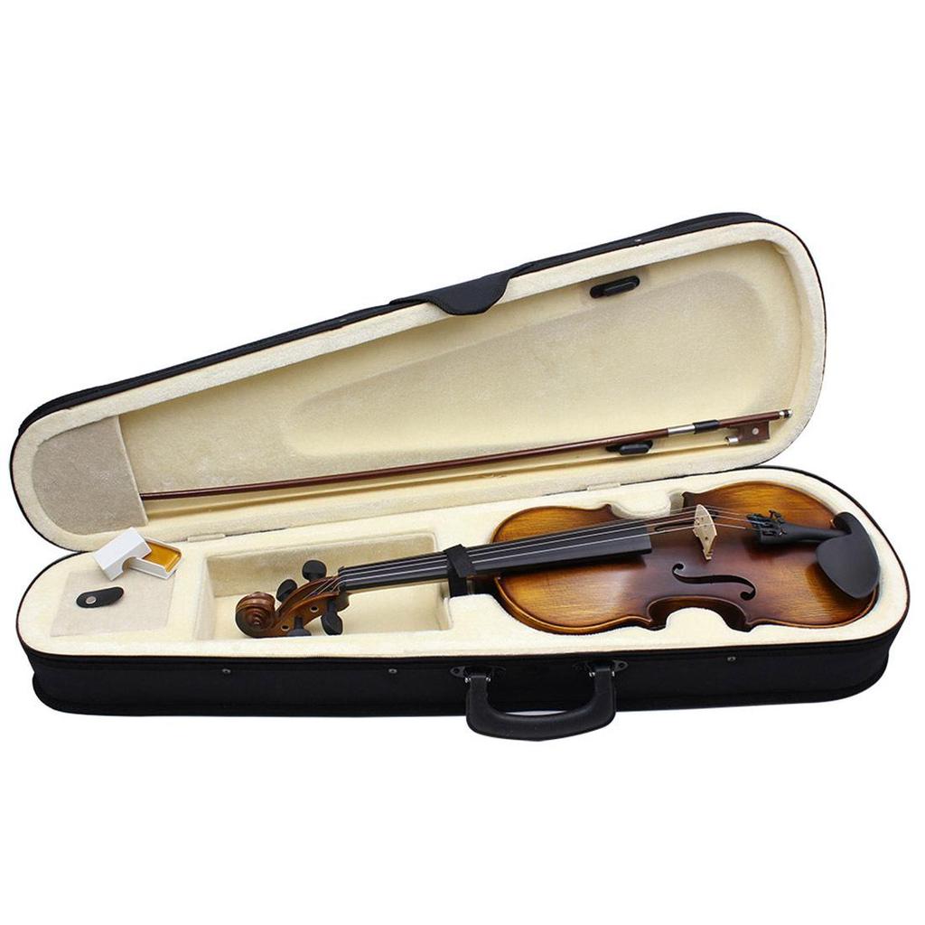 Vintage Matte Spruce Solid Wood Violin 4/4 for Adult Beginners