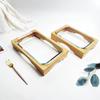 Creative Glass Fruit Bowl with Bamboo Stand