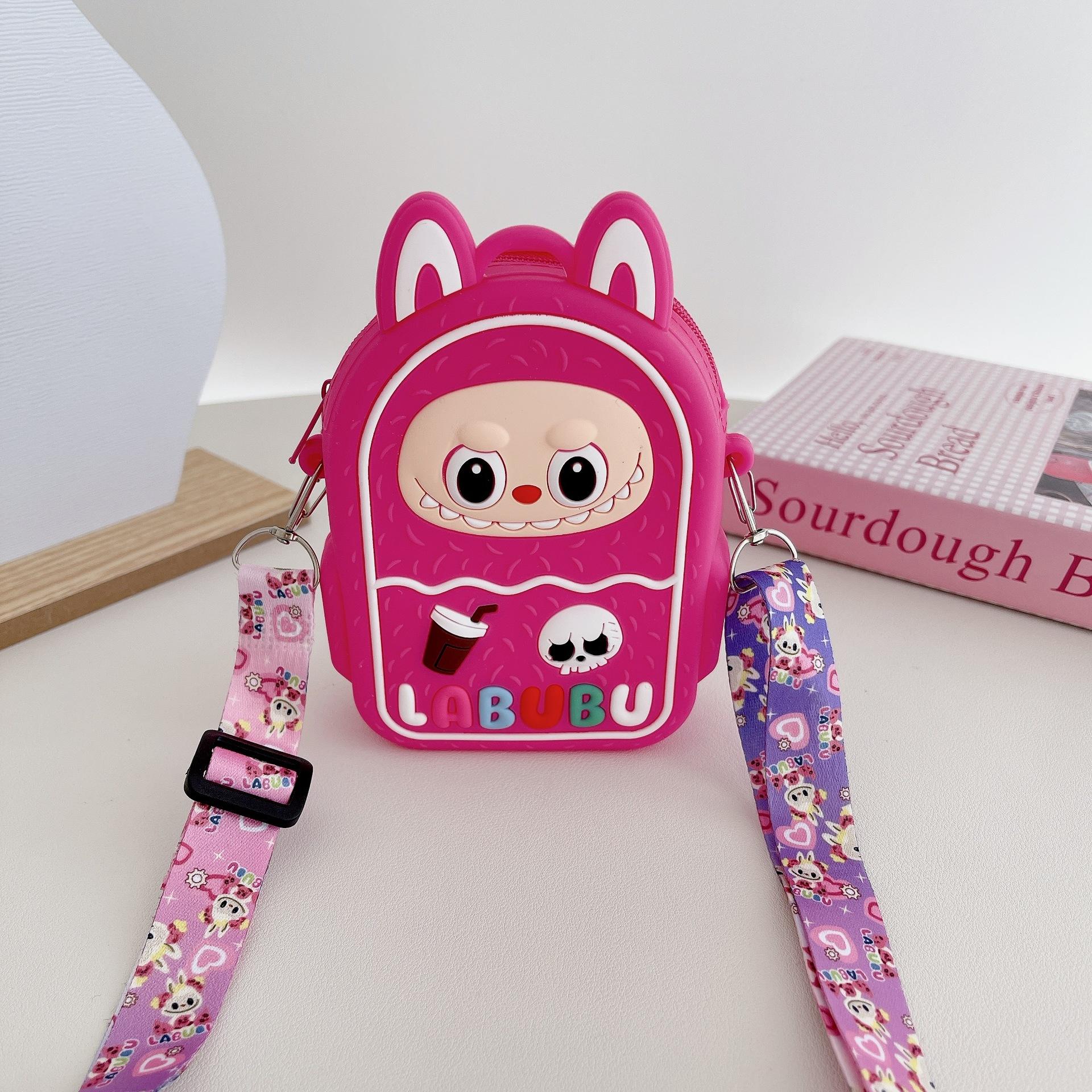 

Детский кошелек для монет Labubu студенческая наплечная сумка сумочка детская сумка детская силиконовая сумка кошелек для монет