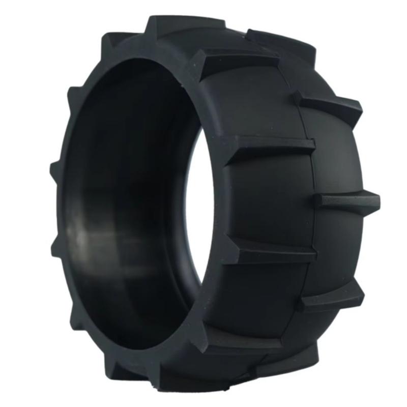 4 Stück Praktische Traktionsreifen Antriebsräder Gummitextur Geeignet für Rasenmäher 100x40mm Gummi Antriebskomponente