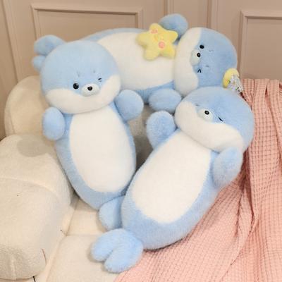 Super Cute Seal Plush Doll Lifelike Soft Stuffed Animal Comfortable Sleep Companion Birthday Gift for Kids