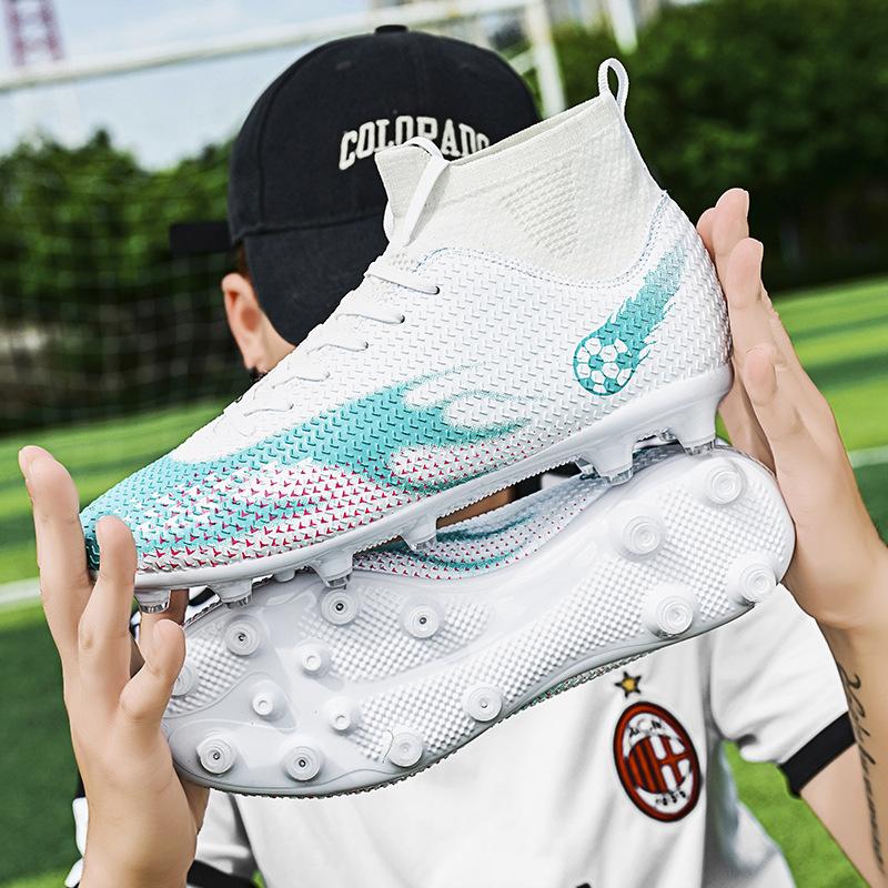 New Falcon High-top Football Shoes Long Nails Football Shoes TF Broken Nails Special Training Shoes Football Men's Models