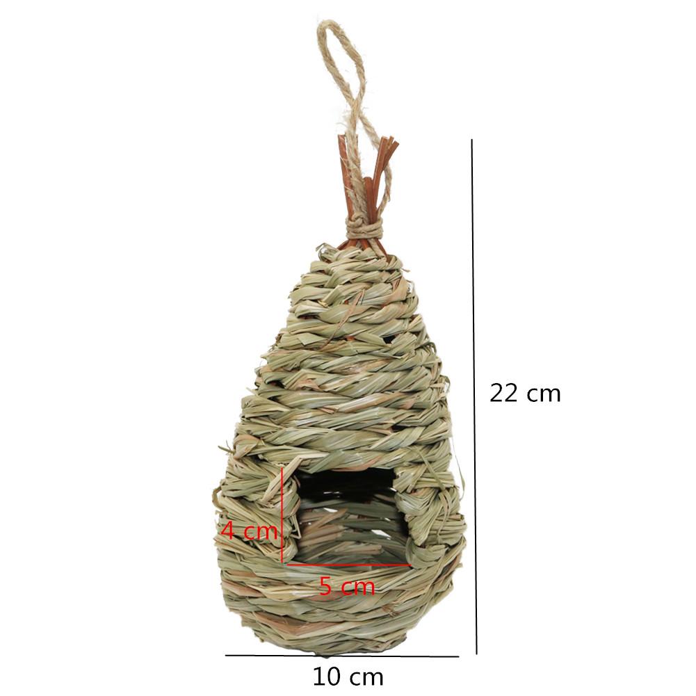 1 Pc Natural Handmade Straw Parrot Nest Straw Birdhouse Cage Warm Pet Birdhouse Bird Nest Breeding Nest Cabin Bird Supplies