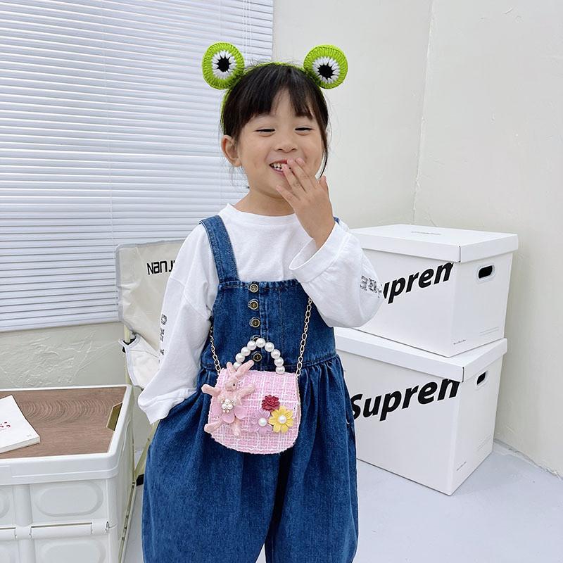 Adorable Mini Childrens Pearl Handbag Stylish Crossbody Bag For Girls