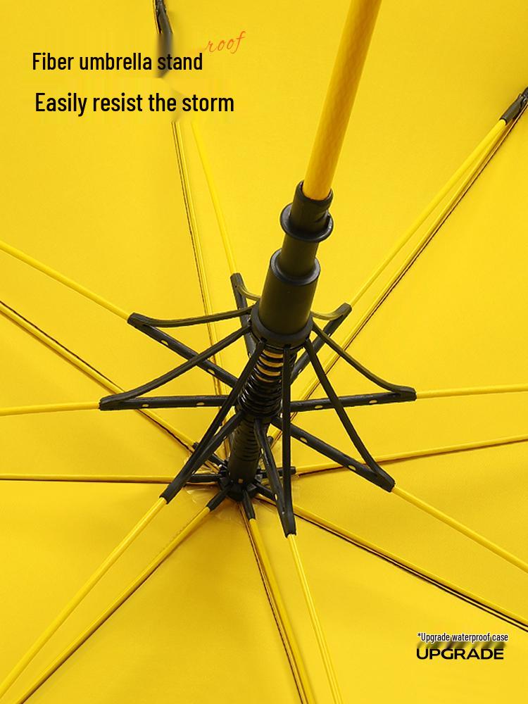Extra Large Reinforced Windproof Double Automatic Umbrella for Men, Women, and Cars - Waterproof, Long Handle, Extra Thick, and Ideal for Rainstorms.