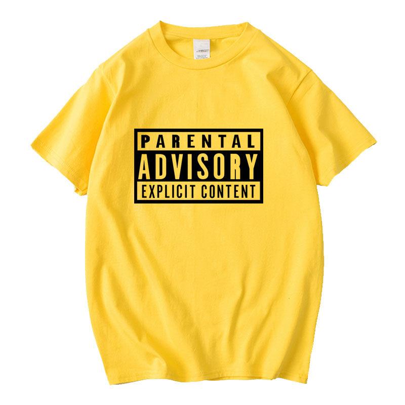 Summer Rock RAP Parental Advisory Label Parental Men's and Women's T-Shirts Printed Men's and Women's Summer Clothing T-Shirts