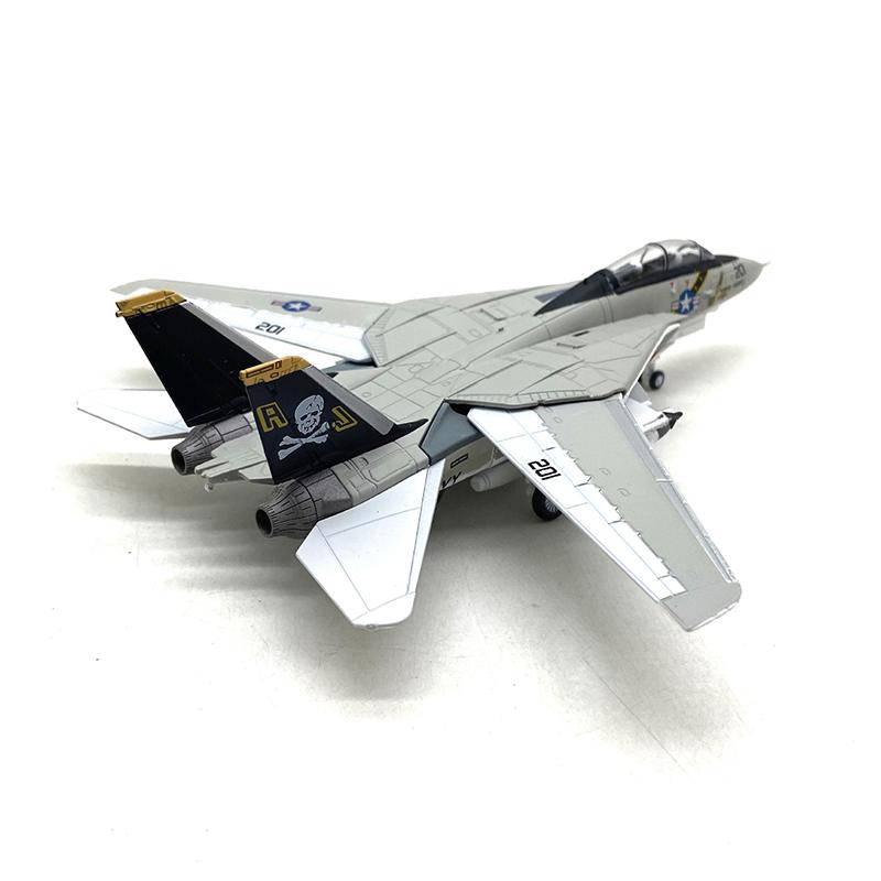 1/100 Scale USA F-14 Tomcat Fighter Alloy Model Diecast Military Missile Bomber