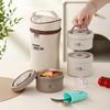 ZISIZ Portable Microwavable Stainless Steel Lunch Box Set