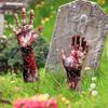 Pvc Garden Cards Spooky Yard Decorations Spooky Halloween Garden Stake Set with Blood Ghost Hand Shape for Creating for Garden