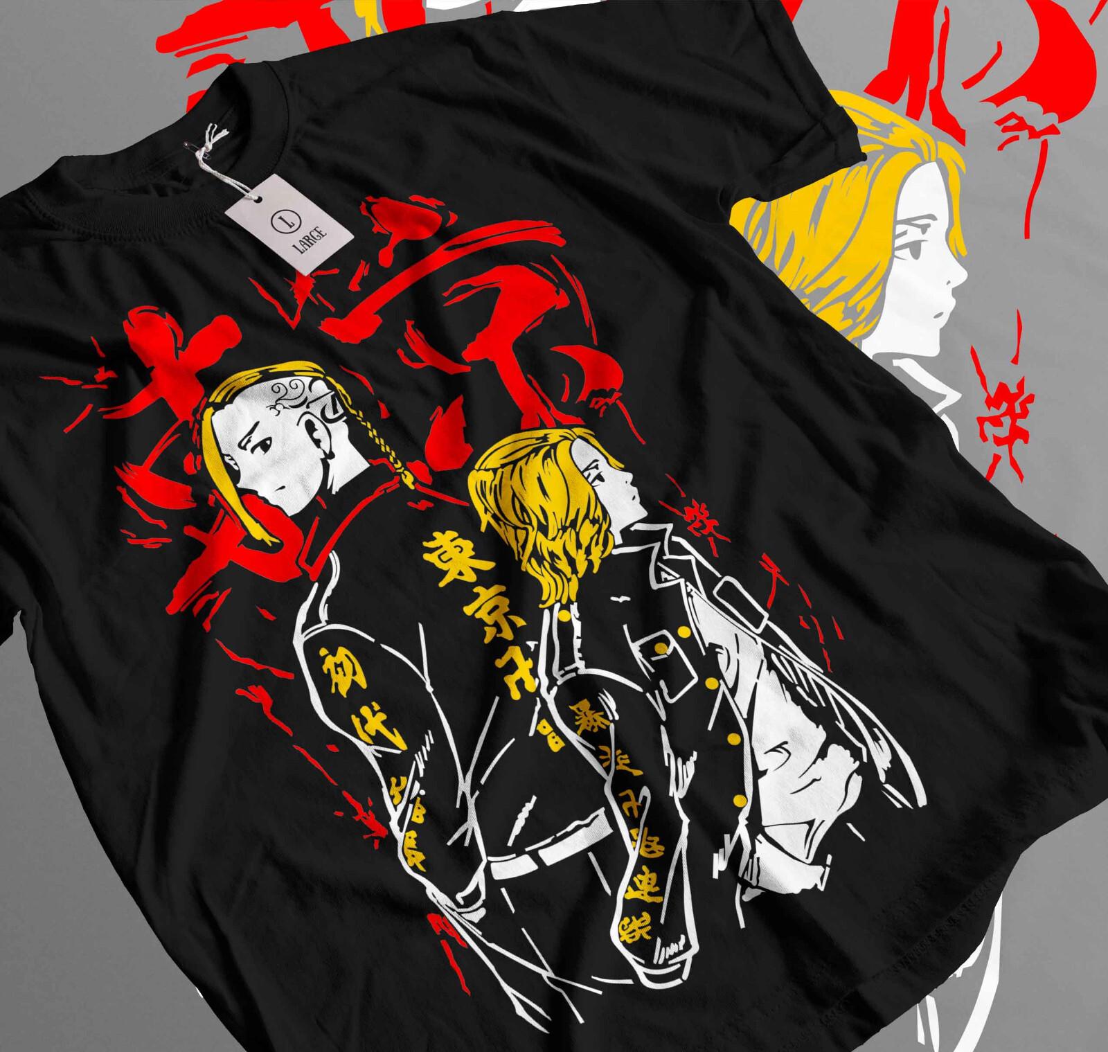 Draken T-Shirt Mens Womens Tees Top Ken Ryuguji Tokyo Revengers Anime Mikey Manjiro Shirt All Size487 S