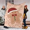 Christmas gingerbread man Theme Printed Blanket - Perfect for Couch, Bed, Travel & Outdoor Use | Machine Washable, Cozy & Durable.