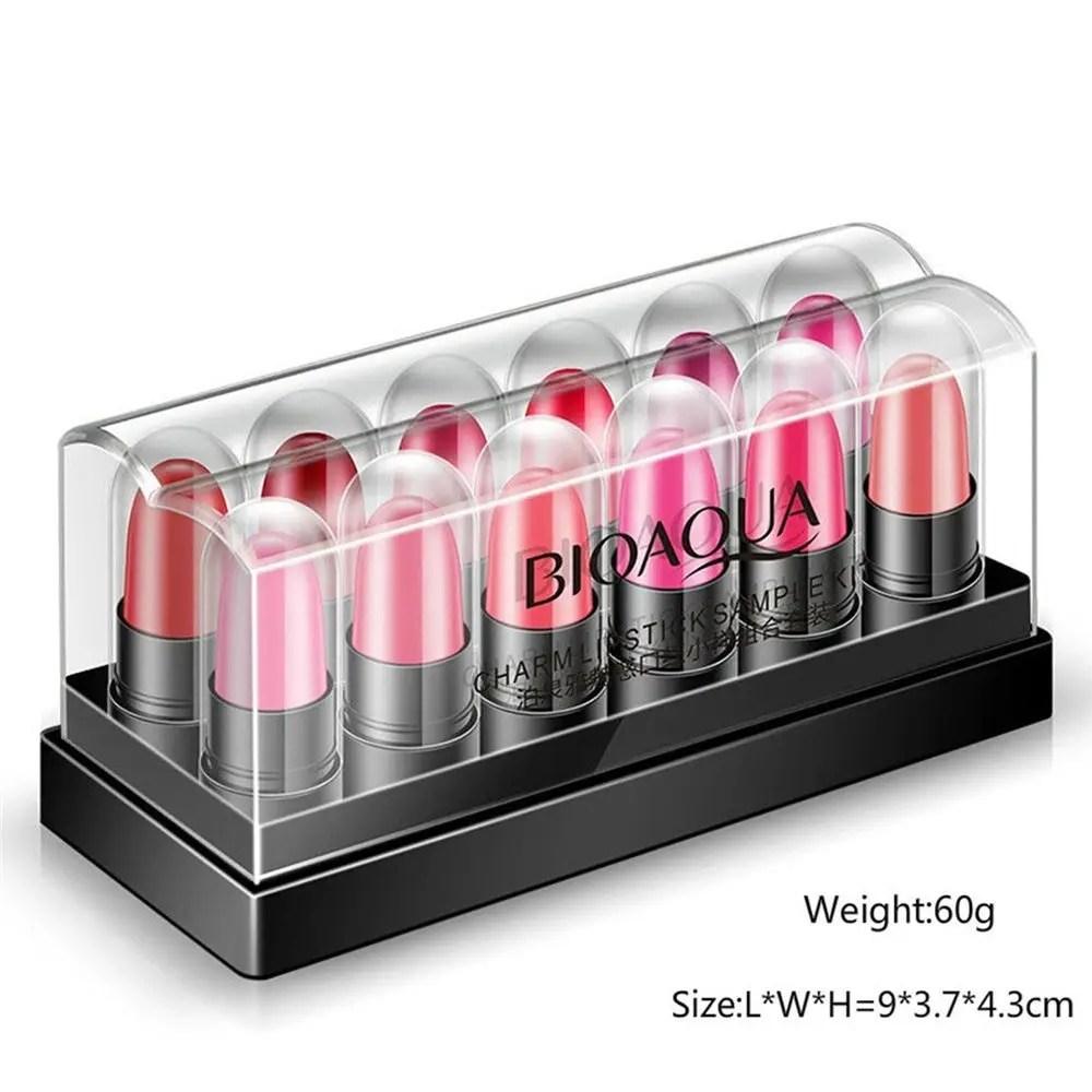 Lip Palette Long Lasting Mini Lipstick Lip Gloss Cream Moisturizing Beauty Sexy Color Fashion Lip Makeup 45g 12pcs/set, 12pcs, 12pcs