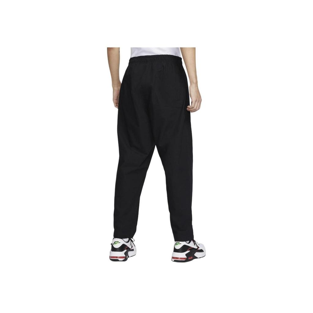 Nike Elastic Waist Logo Embroidery Loose Casual Pants Unisex Bottoms Black FN3097-010