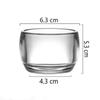 6pcs Exquisite 80ml Tea Cup Transparent Glass Water Cup Heat-resistant Drinking Wine Glass Tea Utensils