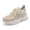 New casual sports shoes fashion trend dad shoes women's flying woven lace-up simple breathable fashion women's single shoes