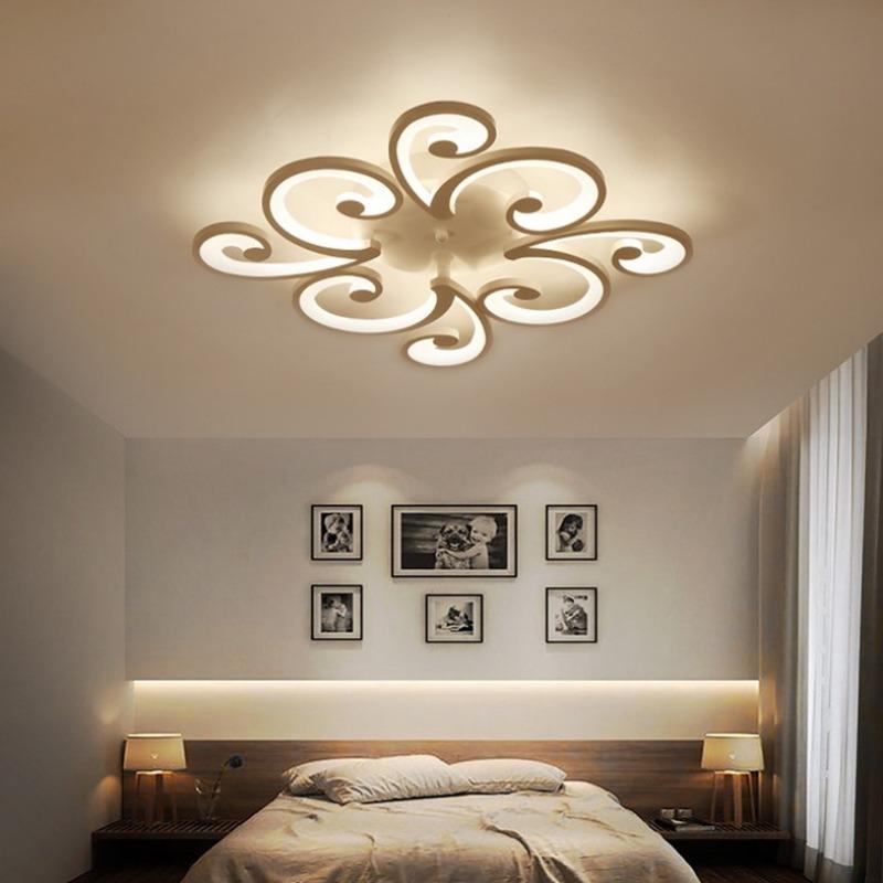 Simple Modern Flower Petal Creation Warm Bedroom Ceiling Lamp