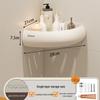 Wall-Mounted Punch-Free Bathroom Shelf for Toiletries and Vanity Storage