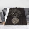 Mjolnir  the Hammer of Thor Blanket Flannel Autumn/Winter Viking Breathable Soft Throw Blankets for Bedding Travel Quilt