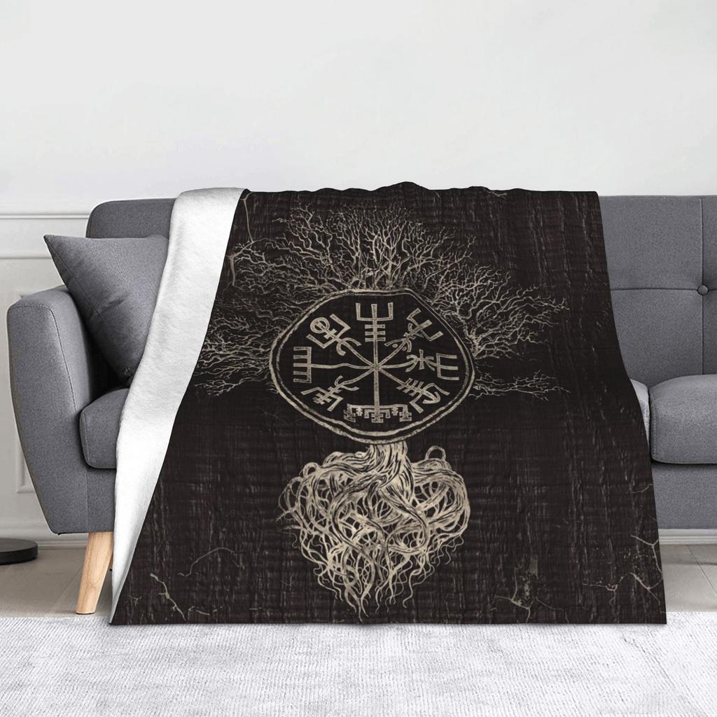 Mjolnir the Hammer of Thor Blanket Flannel Autumn/Winter Viking Breathable Soft Throw Blankets for Bedding Travel Quilt