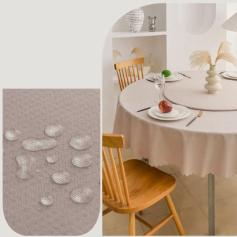 Elegant Linens Style Table Cover Water Repellents Stains Resistant and Washable Table Cloth for Event Home Offices