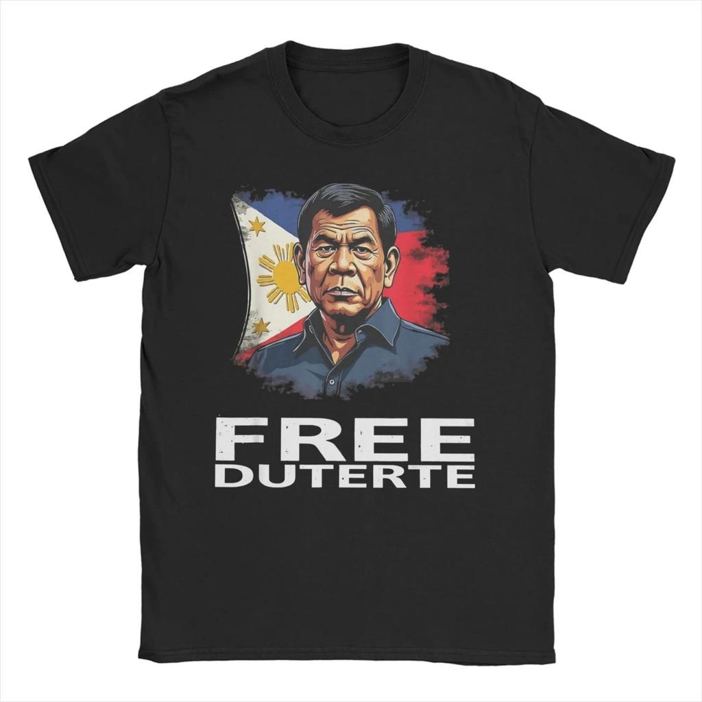 T-shirt Gratuita Duterte Uomo Donna Presidente Filippine Divertente 100% Cotone Magliette Girocollo Manica Corta T-shirt Top Originali