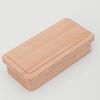 Natural Wooden Cedar Wood Hollow Share Bento Box Long Angle Large