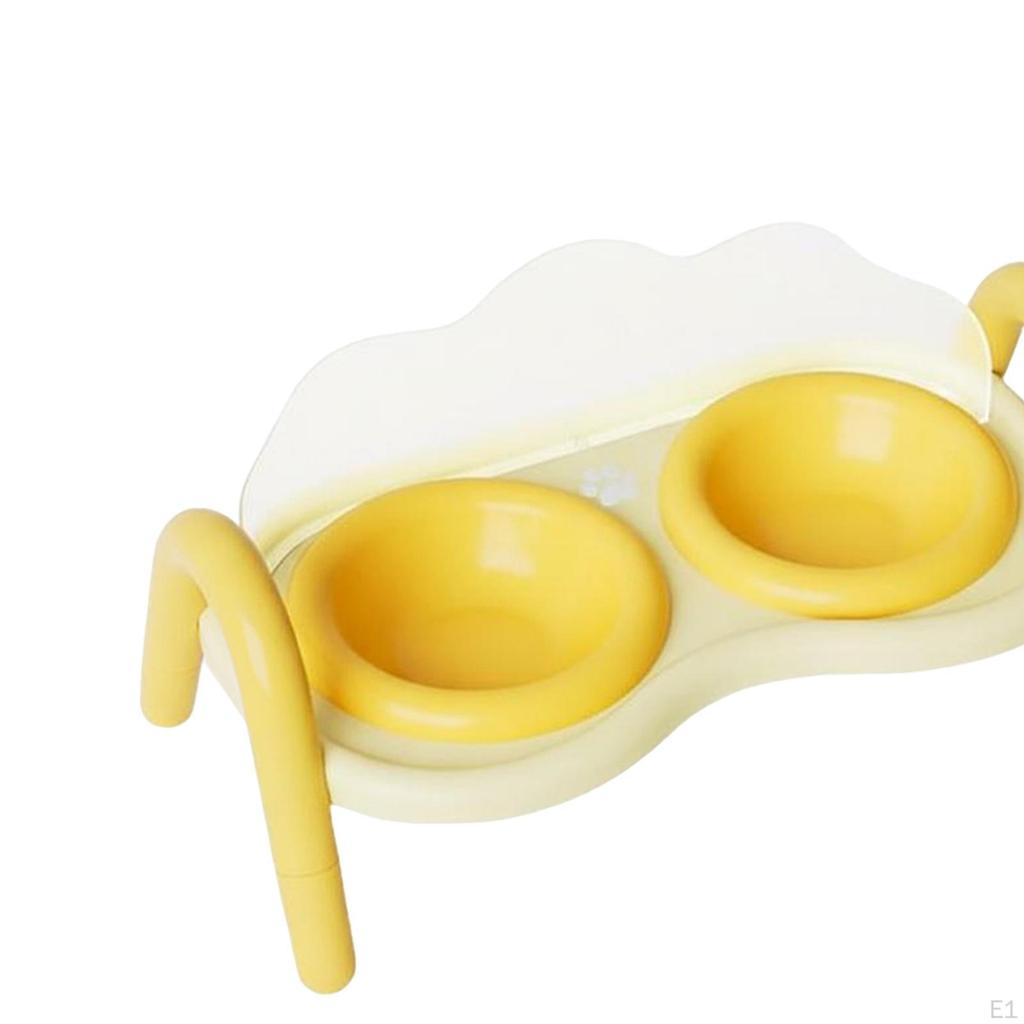 Elevated Cat Bowls Water Food Bowl Set for Cats and Puppy Portable Easy To Clean Stable Ceramic