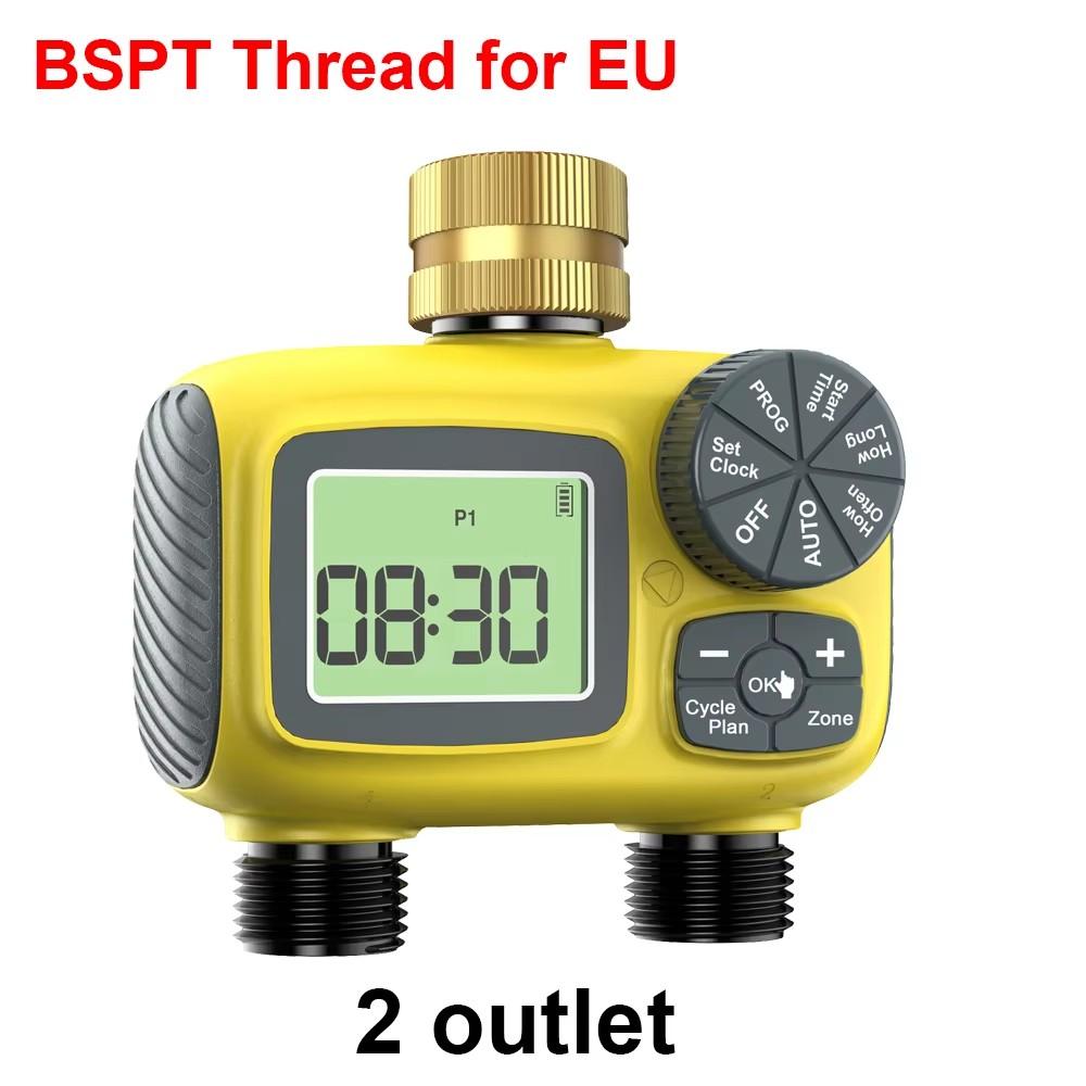 1/2-Outlet Automatic Irrigation Timer IPX5 LCD Display Garden Automatic Watering Irrigation Watering System Plant Irrigation