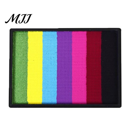 Rainbow Face Paint 50G for Body Painting, High Pigment Makeup Easy Blend Halloween Party Cosplay, Washable Kids Adults