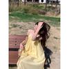 Sanya Tourism Seaside Vacation Dress Women's Halter Suspender Long Dress Slightly Fat Loose Atmosphere Beach Dress