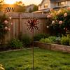 Decorative Outdoor Ground Stakes Iron Garden Stake Decor, Metal Yard Ornament with Rustproof Coating, Plugs Decor Easy Insert for Patio Villa