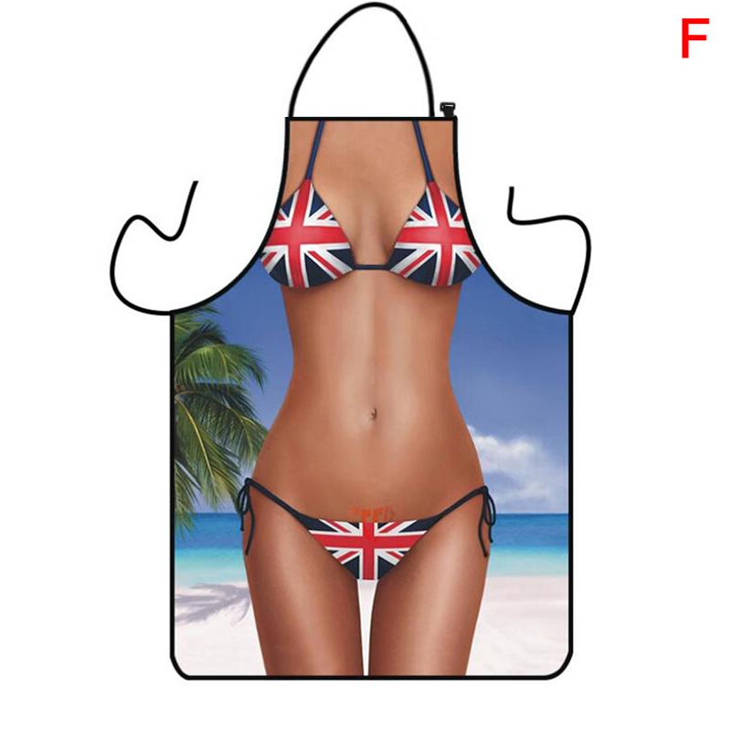 Funny Muscle Man Kuchyňská zástěra Sexy ženy vařící Pinafore Home Cleaning Tool