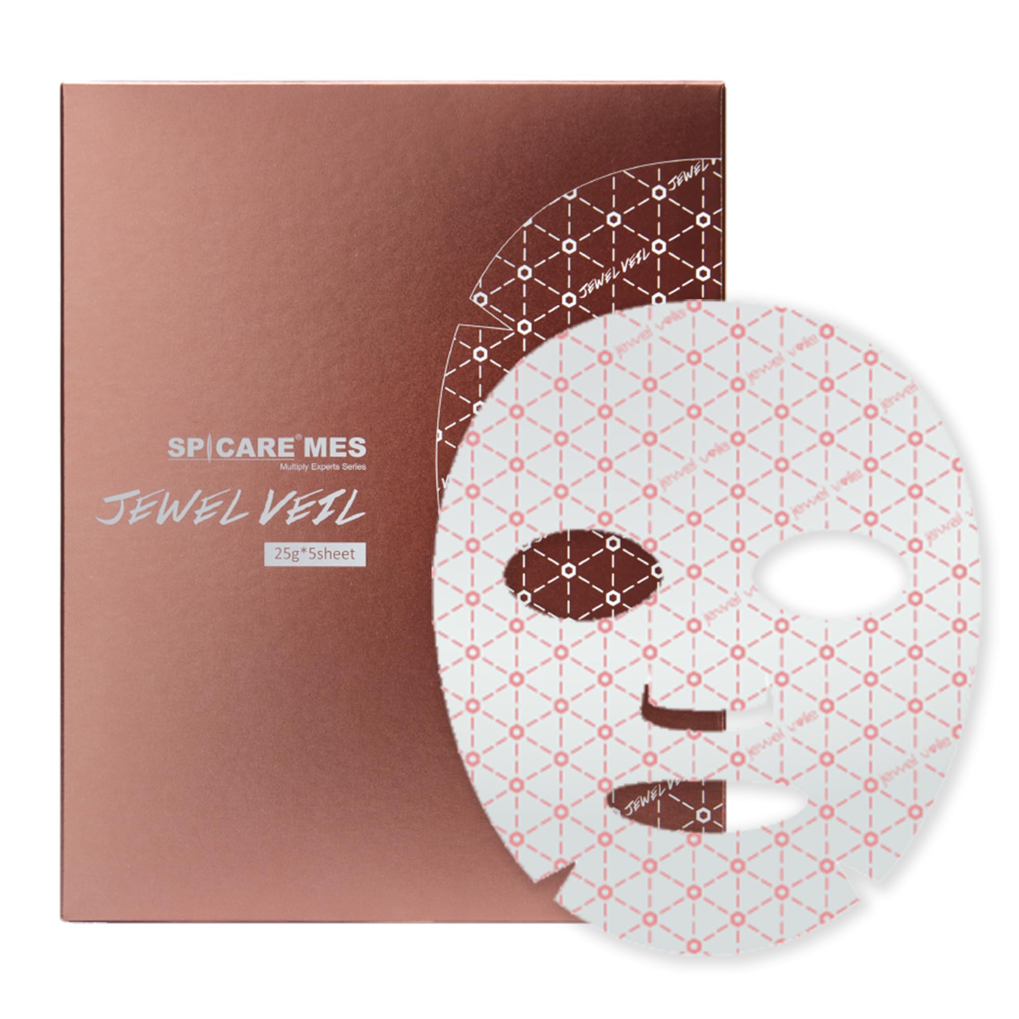 

V3 Exciting Foundation MES Jewel Veil Face Face Firms and Moisturizes Salon Enjoy the Spa Experience [Official] 5-Piece Mask, 25g, SPICARE,