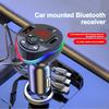RGB Bluetooth 5.0 Audio Transmitter FM Modulator U-Disk Wireless Handsfree USB+PD Phone Charger With 3 Charging Cables