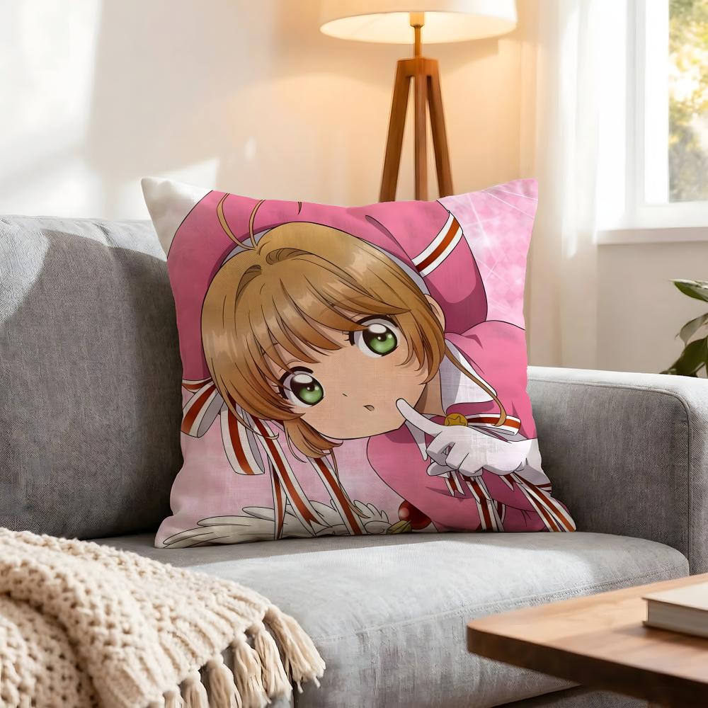 Anime Cardcaptor Sakura Cushion Cover 1Pcs Decorative Covers Soft Cushion Case For Sofa Couch Decor 40X40 45X45 Pillowcases