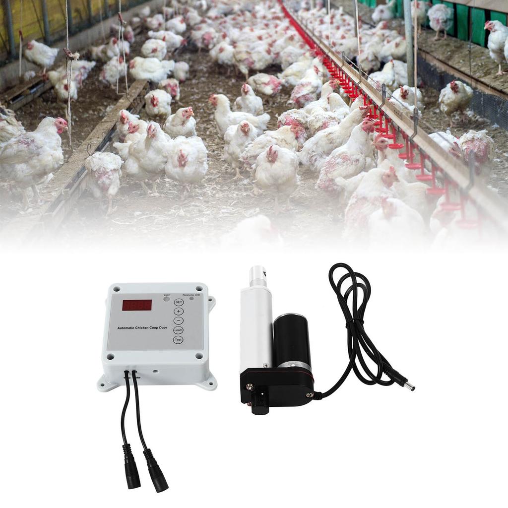 Automatischer Hühnerstalltüröffner Zeitgesteuert Lichtempfindlich Automatischer Hühnerstalltüröffner und Schließer Fernbedienungs-Set